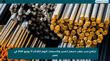 ارتفاع جديد يلهب أسعار الحديد والأسمنت اليوم الثلاثاء 17 يونيو 2025 في مصر